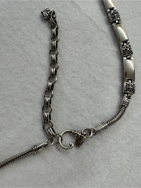 Brighton Tribeca Scrolled Bar Link Silver Plated Rare & Retired Design Chainbelt main image 4